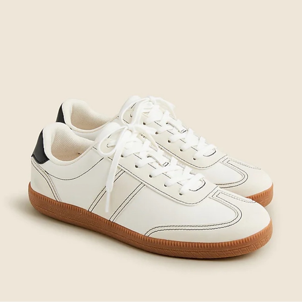 J. Crew Field Sneakers Natural Black Size 10